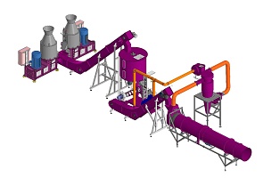 Комплект оборудования для производства мясокостной/рыбной муки, до 0,5 т/ч