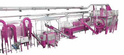 Линия переработки личинки черной львинки