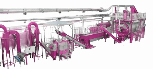 Линия переработки личинки черной львинки